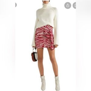 *LAST CALL* ISABEL MARANT ÉTOILE Jerine Zebra-print Chiffon Mini Skirt, 36, XS
